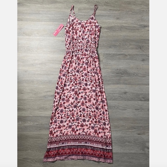 ShoSho Long / Maxi Dress - Floral Pattern (Pink / Purple) - Size Small - Picture 3 of 12